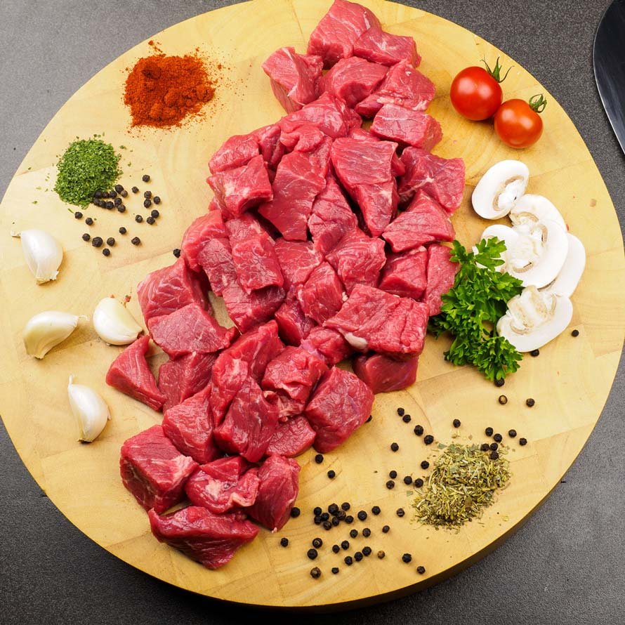Lean Diced Beef Steak 500gm