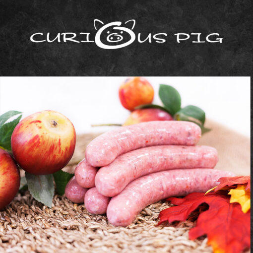 6 Curious Pig 6 Devonshire Pork & Apple Sausages 400gm