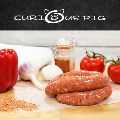 6 Curious Pig 6 Chorizo Style Pork Sausages (400gm)