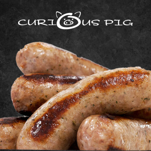 6 Curious Pig Traditional Lincolnshire Pork Sausages 400gm