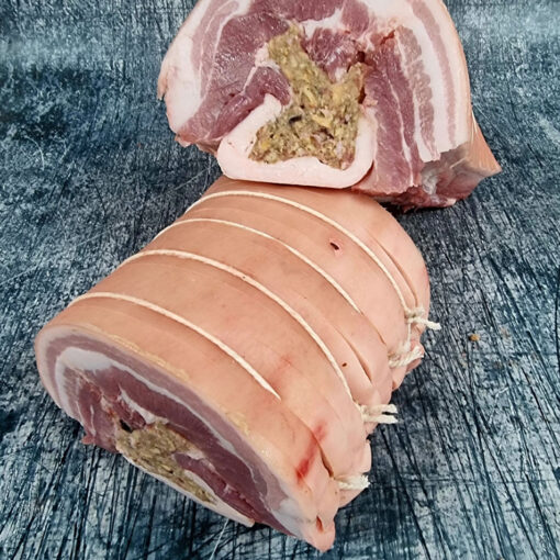 Rotisserie Ready Stuffed Belly of Outdoor Reared Pork